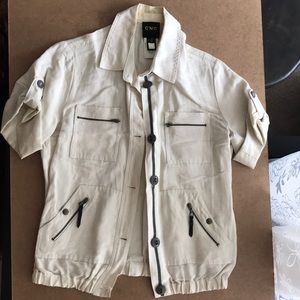 Costume National Short Sleeve Linen Jacket